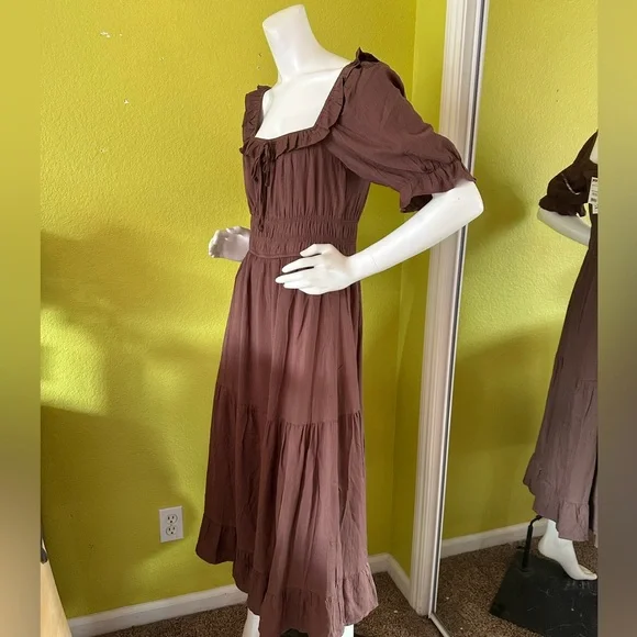 NWT Trixxi Los Angeles Brown Maxi Dress - Picture 3 of 6